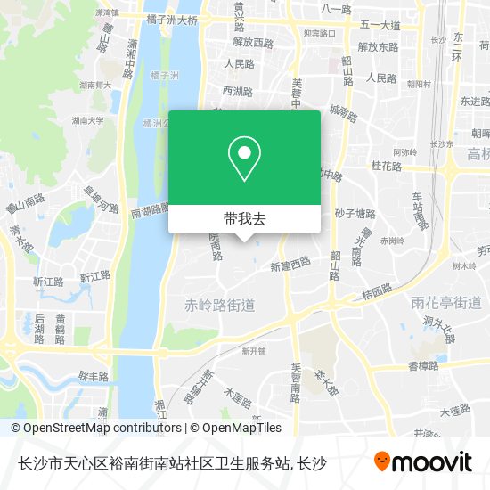 长沙市天心区裕南街南站社区卫生服务站地图