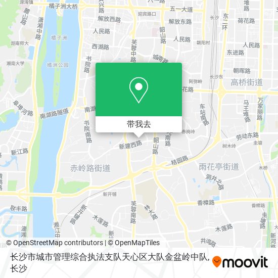 长沙市城市管理综合执法支队天心区大队金盆岭中队地图