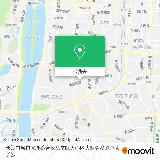 长沙市城市管理综合执法支队天心区大队金盆岭中队地图
