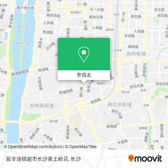 延非连锁超市长沙黄土岭店地图
