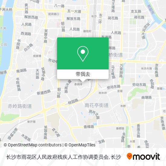长沙市雨花区人民政府残疾人工作协调委员会地图