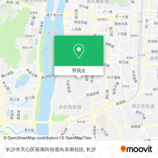 长沙市天心区裕南街街道向东南社区地图