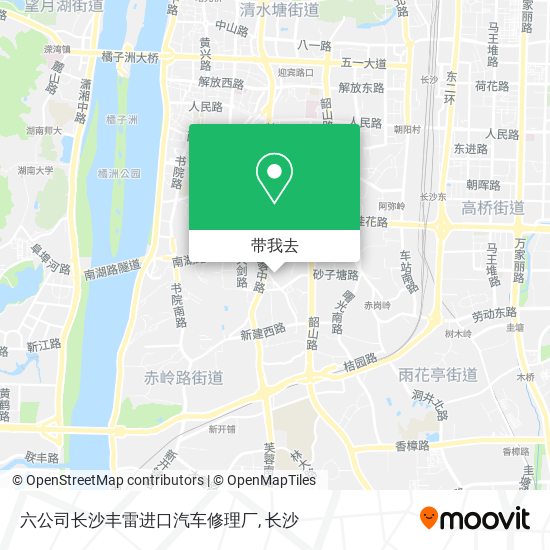 六公司长沙丰雷进口汽车修理厂地图