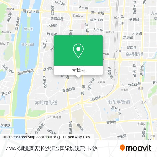 ZMAX潮漫酒店(长沙汇金国际旗舰店)地图