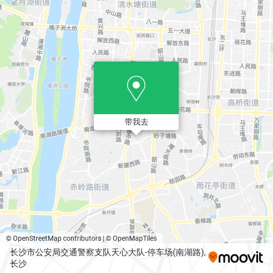 长沙市公安局交通警察支队天心大队-停车场(南湖路)地图