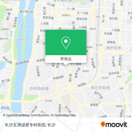 长沙五洲泌尿专科医院地图