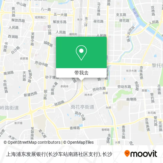 上海浦东发展银行(长沙车站南路社区支行)地图