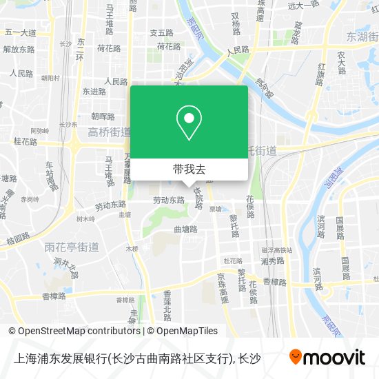 上海浦东发展银行(长沙古曲南路社区支行)地图