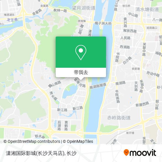 潇湘国际影城(长沙天马店)地图