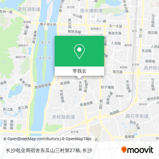 长沙电业局宿舍东瓜山三村第27栋地图