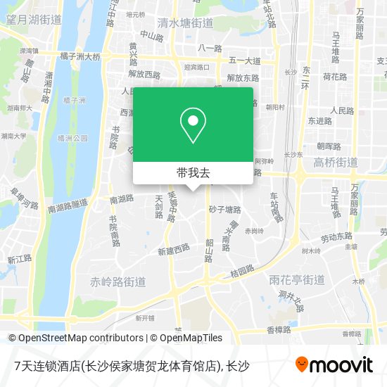 7天连锁酒店(长沙侯家塘贺龙体育馆店)地图