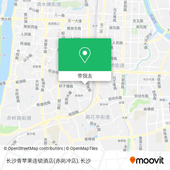 长沙青苹果连锁酒店(赤岗冲店)地图