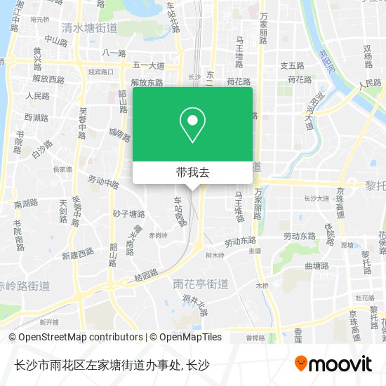 长沙市雨花区左家塘街道办事处地图