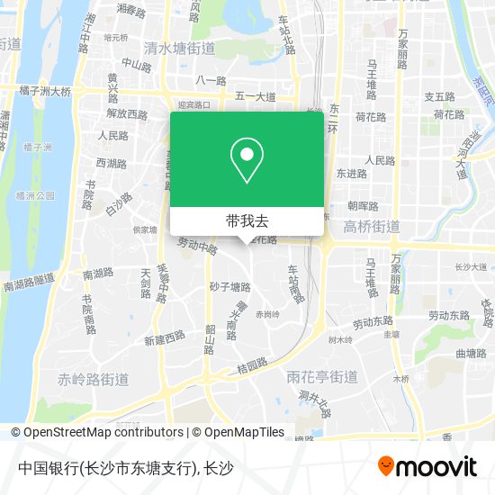 中国银行(长沙市东塘支行)地图