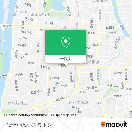 长沙市中级人民法院地图