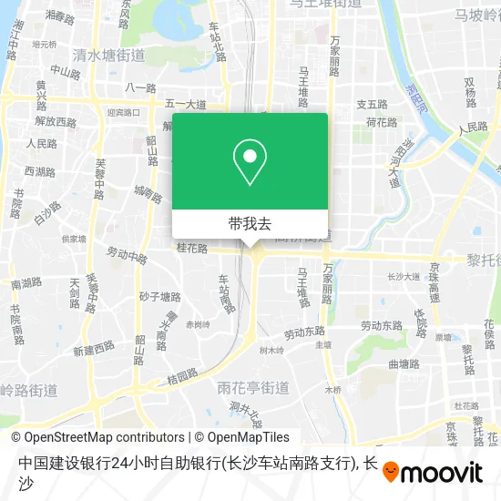 中国建设银行24小时自助银行(长沙车站南路支行)地图