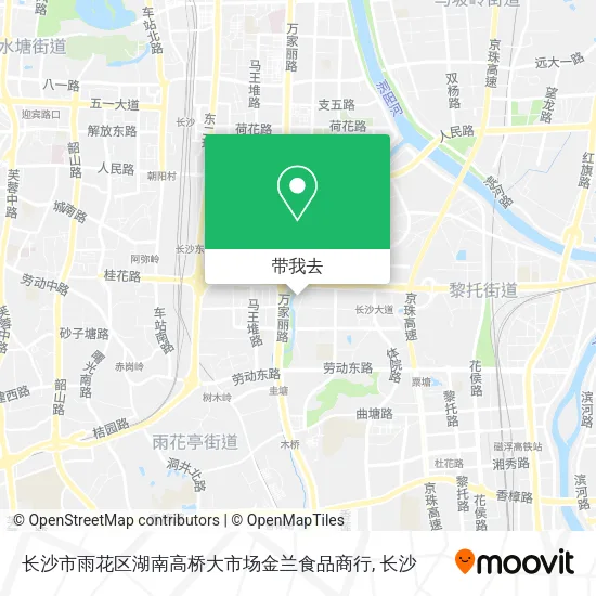 长沙市雨花区湖南高桥大市场金兰食品商行地图