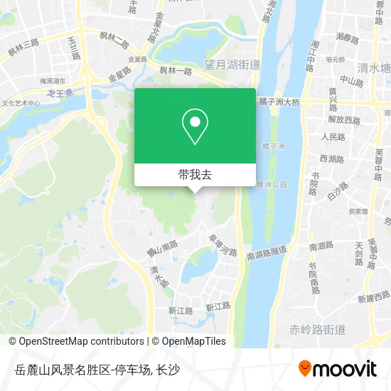 岳麓山风景名胜区-停车场地图