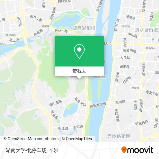 湖南大学-北停车场地图