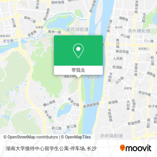 湖南大学接待中心留学生公寓-停车场地图