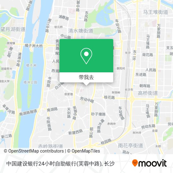 中国建设银行24小时自助银行(芙蓉中路)地图