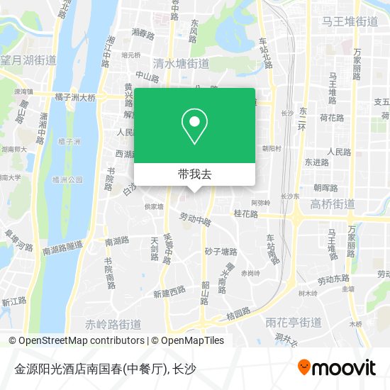 金源阳光酒店南国春(中餐厅)地图
