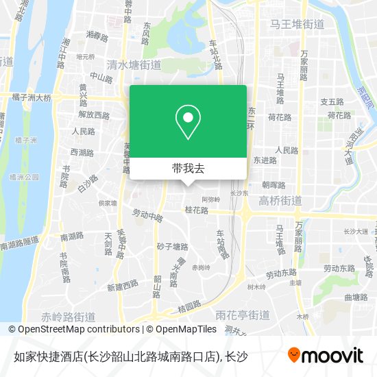 如家快捷酒店(长沙韶山北路城南路口店)地图