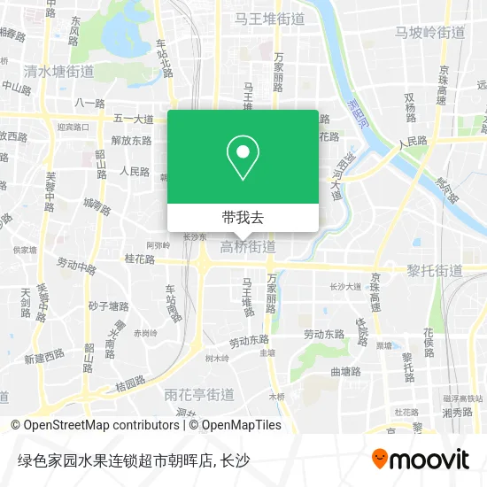 绿色家园水果连锁超市朝晖店地图