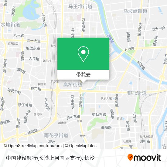 中国建设银行(长沙上河国际支行)地图