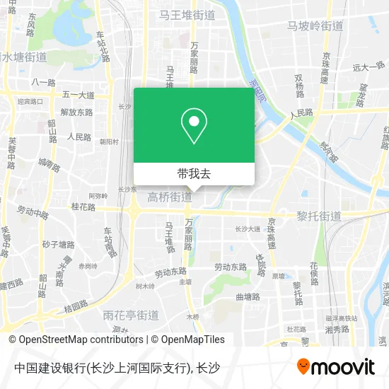 中国建设银行(长沙上河国际支行)地图