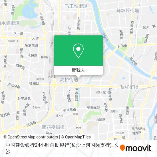 中国建设银行24小时自助银行(长沙上河国际支行)地图