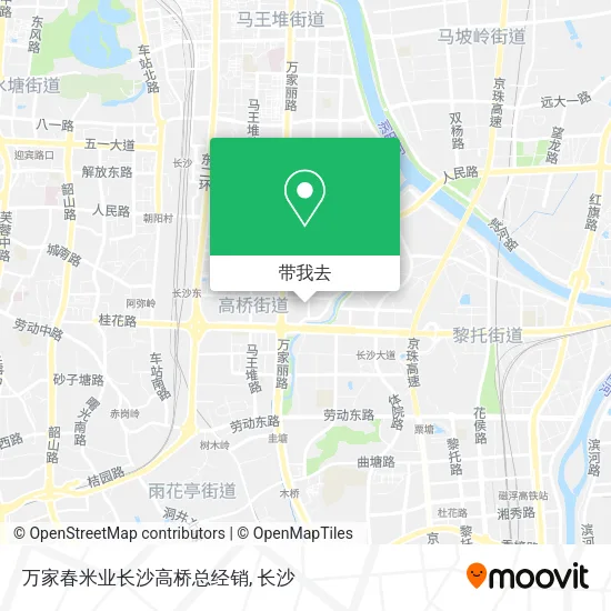 万家春米业长沙高桥总经销地图