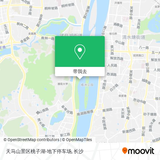 天马山景区桃子湖-地下停车场地图
