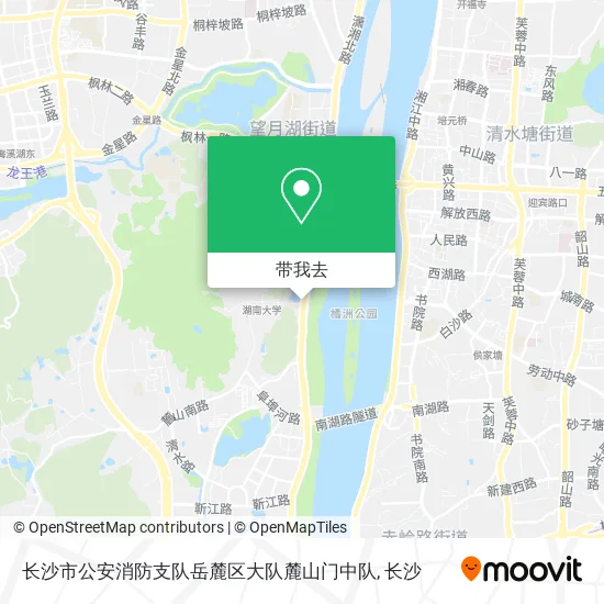 长沙市公安消防支队岳麓区大队麓山门中队地图