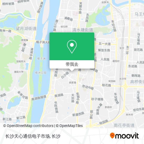 长沙天心通信电子市场地图