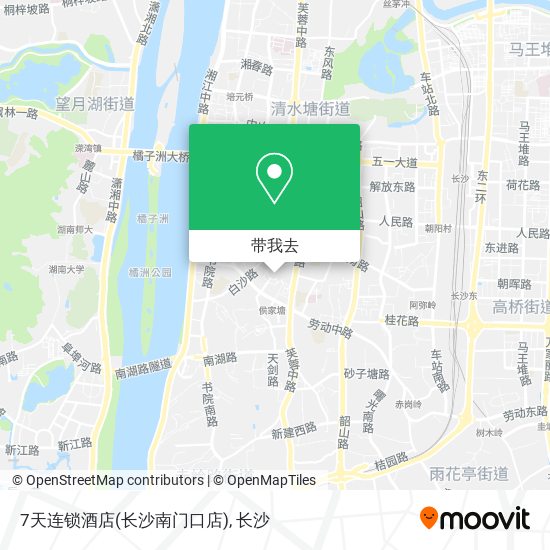 7天连锁酒店(长沙南门口店)地图