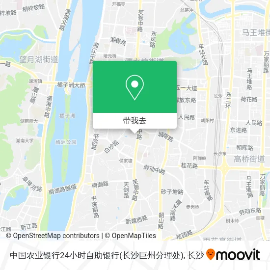 中国农业银行24小时自助银行(长沙巨州分理处)地图