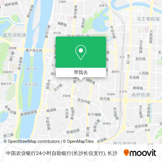 中国农业银行24小时自助银行(长沙长信支行)地图