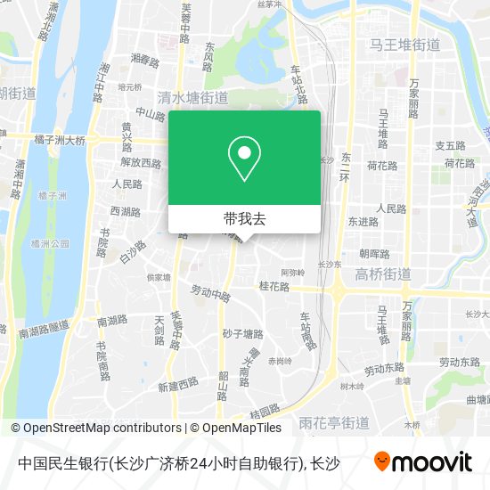 中国民生银行(长沙广济桥24小时自助银行)地图