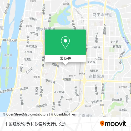 中国建设银行(长沙窑岭支行)地图