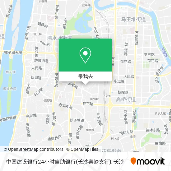 中国建设银行24小时自助银行(长沙窑岭支行)地图