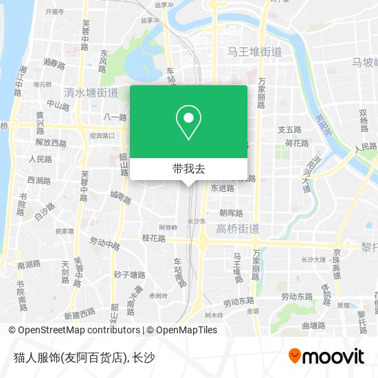 猫人服饰(友阿百货店)地图