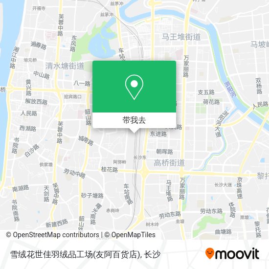 雪绒花世佳羽绒品工场(友阿百货店)地图