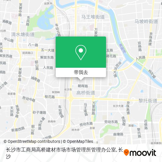 长沙市工商局高桥建材市场市场管理所管理办公室地图