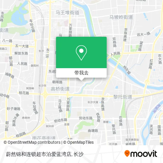 蔚然锦和连锁超市泊爱蓝湾店地图