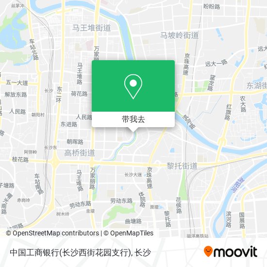 中国工商银行(长沙西街花园支行)地图