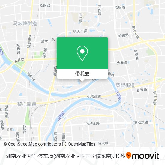 湖南农业大学-停车场(湖南农业大学工学院东南)地图