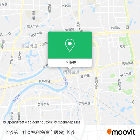 长沙第二社会福利院(康宁医院)地图