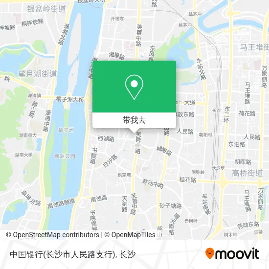 中国银行(长沙市人民路支行)地图