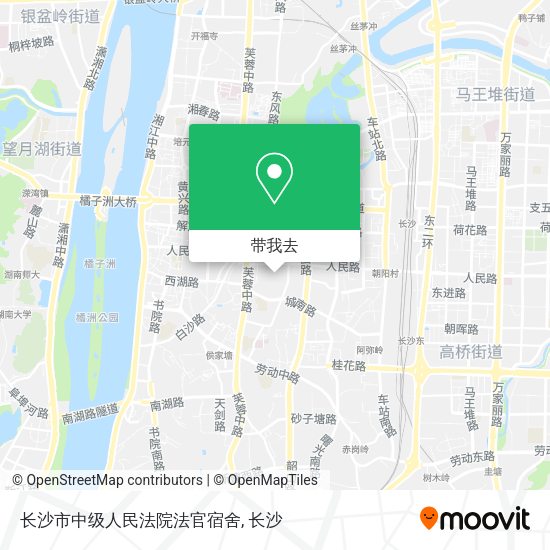 长沙市中级人民法院法官宿舍地图